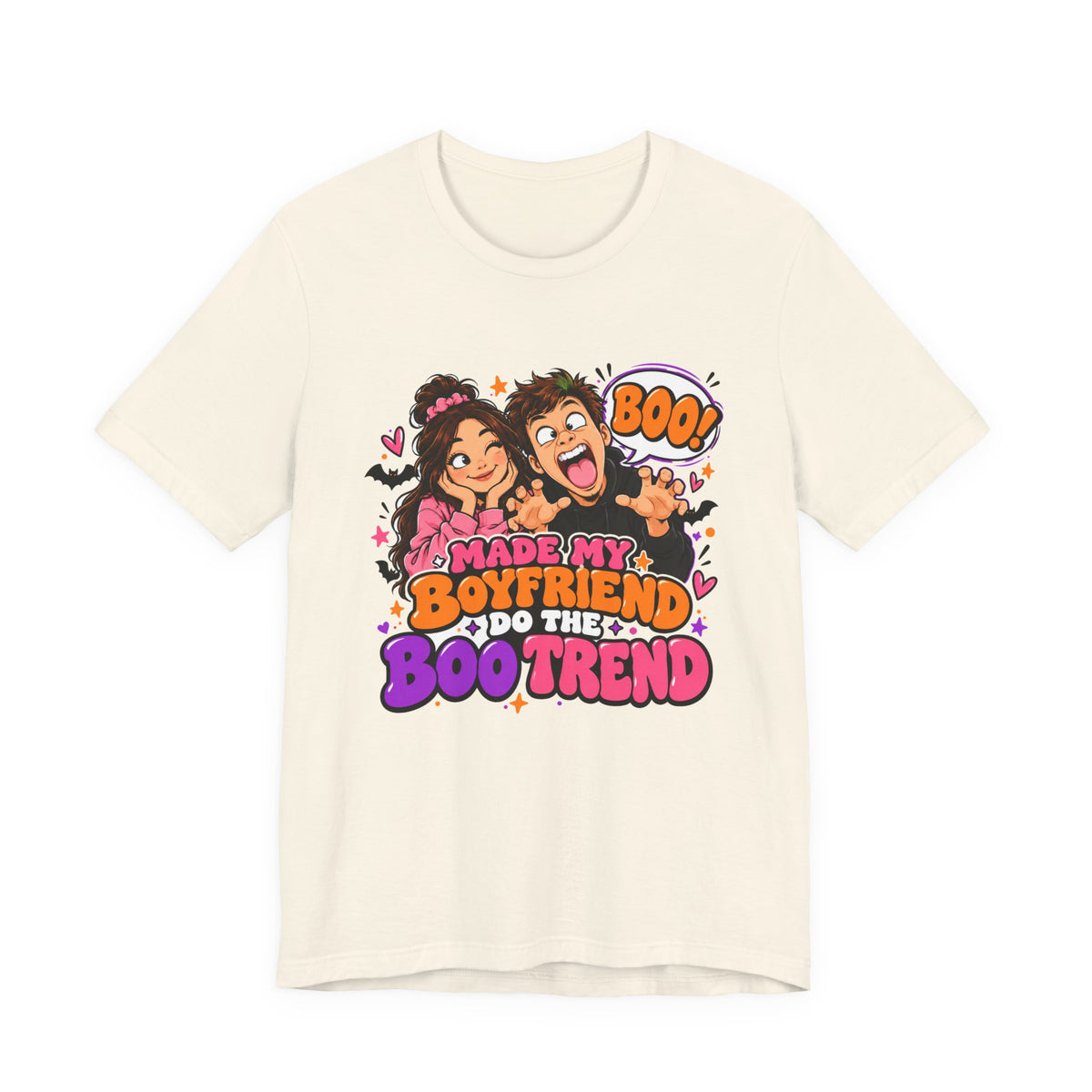 Made My Boyfriend Do The Boo Trend Shirt – Funny Halloween Couple Tee