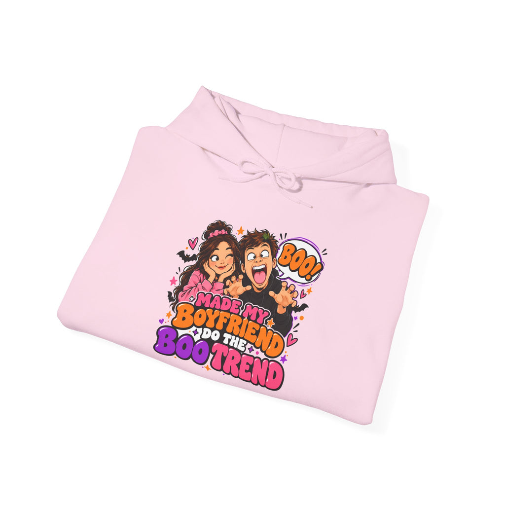 Made My Boyfriend Do The Boo Trend Hoodie – Funny Halloween Couple Sweatshirt