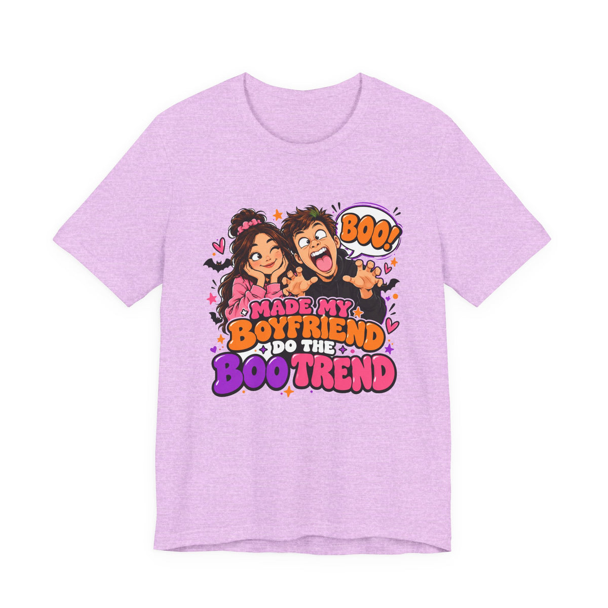 Made My Boyfriend Do The Boo Trend Shirt – Funny Halloween Couple Tee