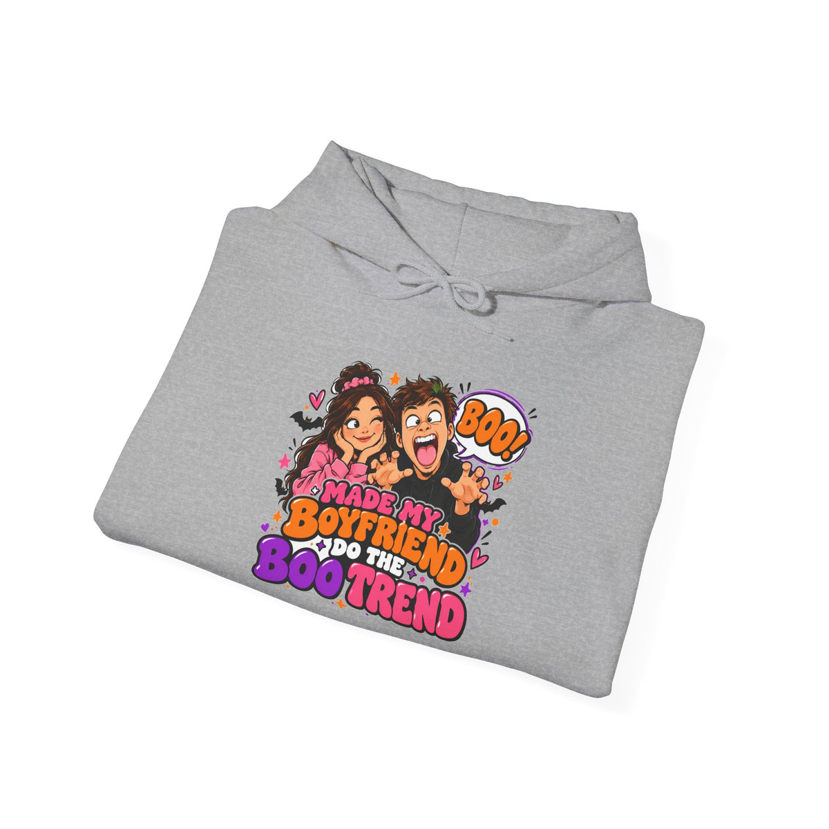 Made My Boyfriend Do The Boo Trend Hoodie – Funny Halloween Couple Sweatshirt
