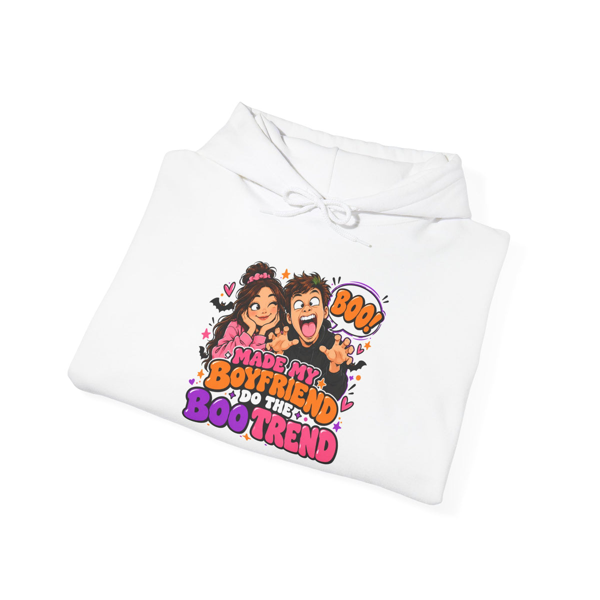 Made My Boyfriend Do The Boo Trend Hoodie – Funny Halloween Couple Sweatshirt