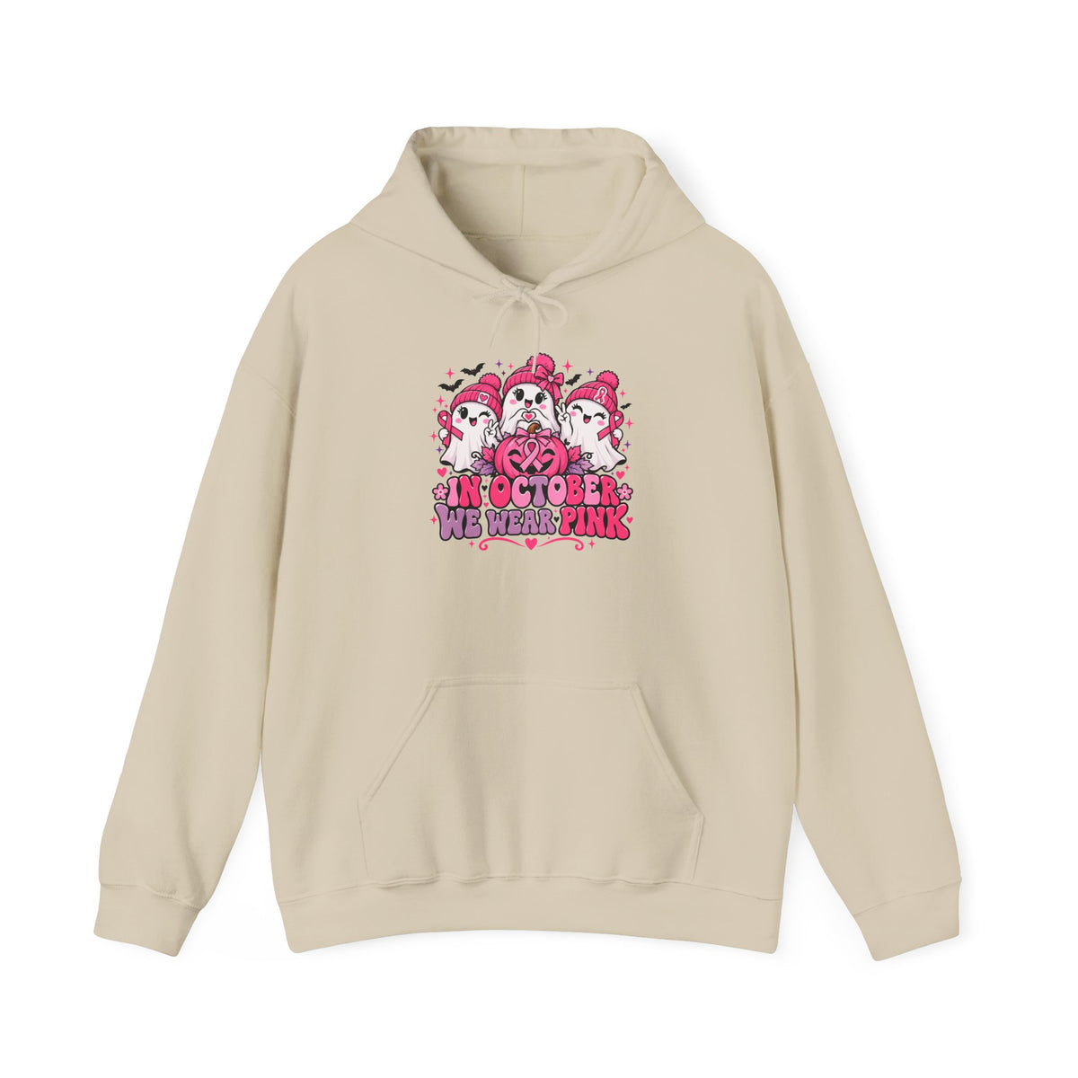 In October We Wear Pink Ghosts Hoodie – Cute Breast Cancer Awareness Sweatshirt