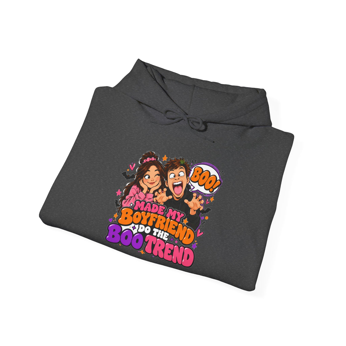 Made My Boyfriend Do The Boo Trend Hoodie – Funny Halloween Couple Sweatshirt