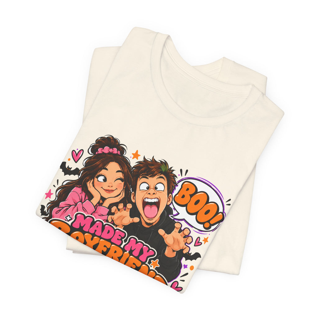 Made My Boyfriend Do The Boo Trend Shirt – Funny Halloween Couple Tee