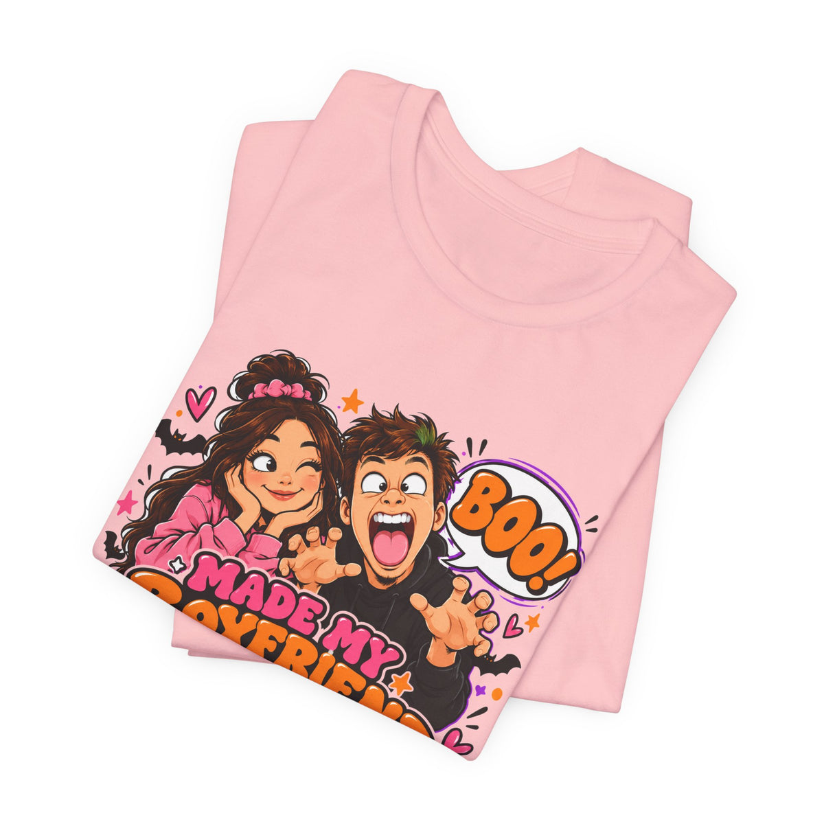 Made My Boyfriend Do The Boo Trend Shirt – Funny Halloween Couple Tee