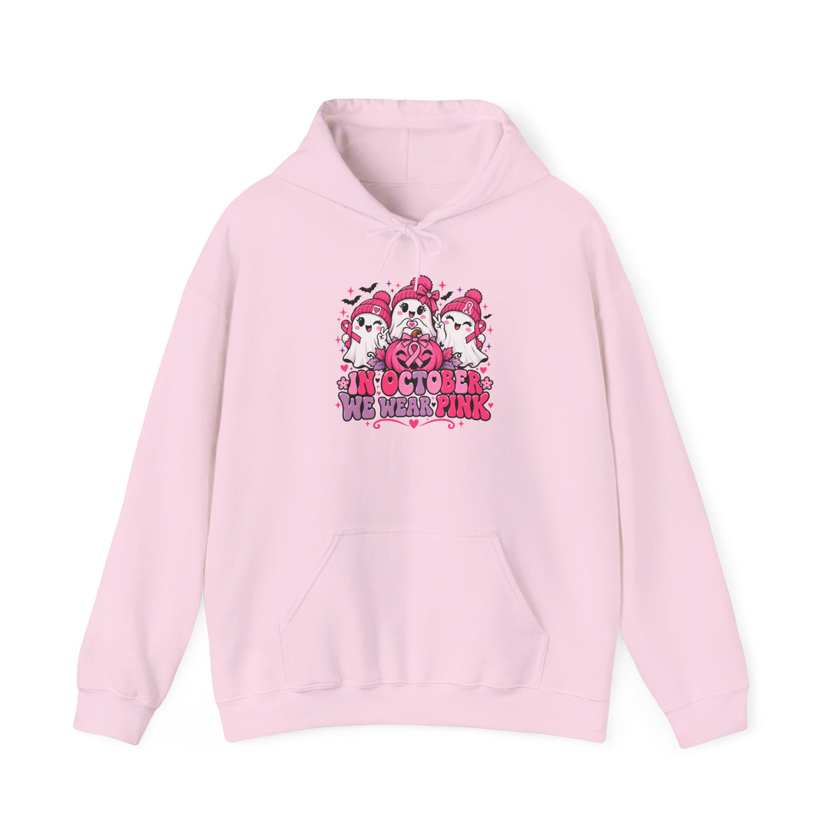 In October We Wear Pink Ghosts Hoodie – Cute Breast Cancer Awareness Sweatshirt