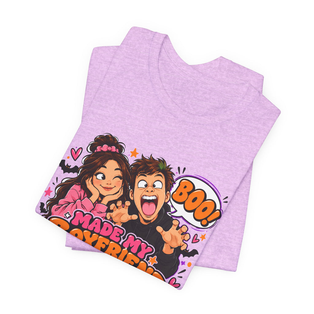 Made My Boyfriend Do The Boo Trend Shirt – Funny Halloween Couple Tee