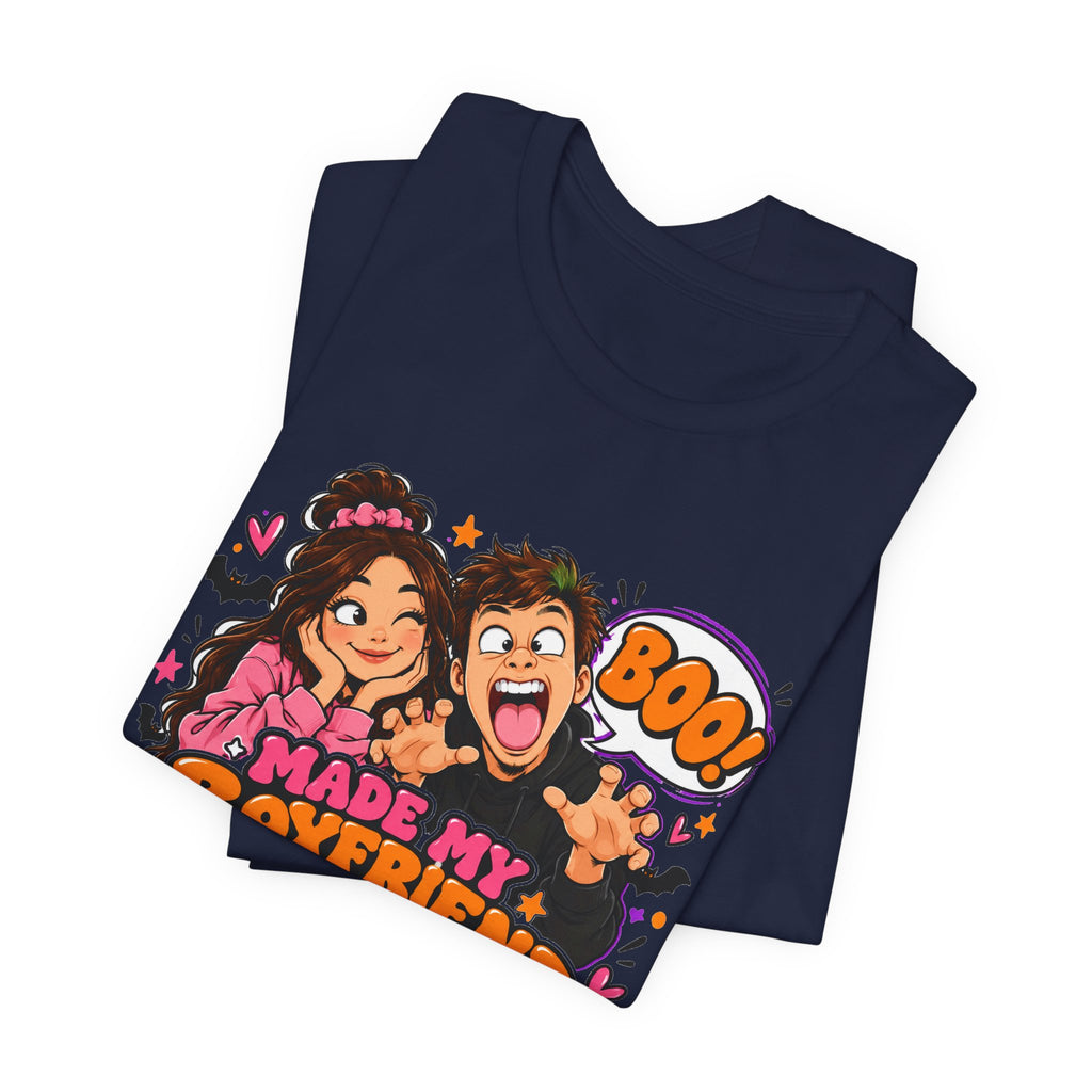 Made My Boyfriend Do The Boo Trend Shirt – Funny Halloween Couple Tee