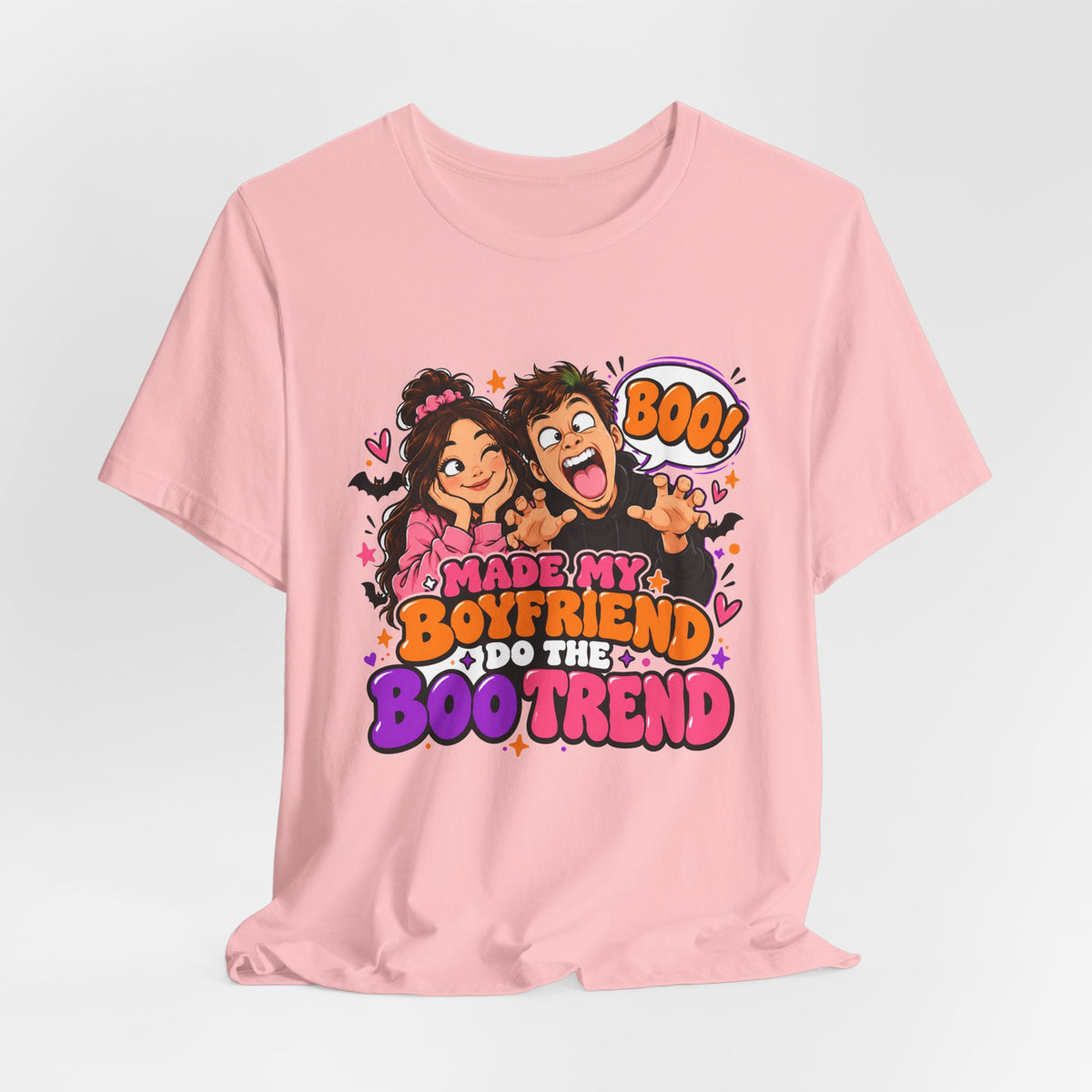 Made My Boyfriend Do The Boo Trend Shirt – Funny Halloween Couple Tee