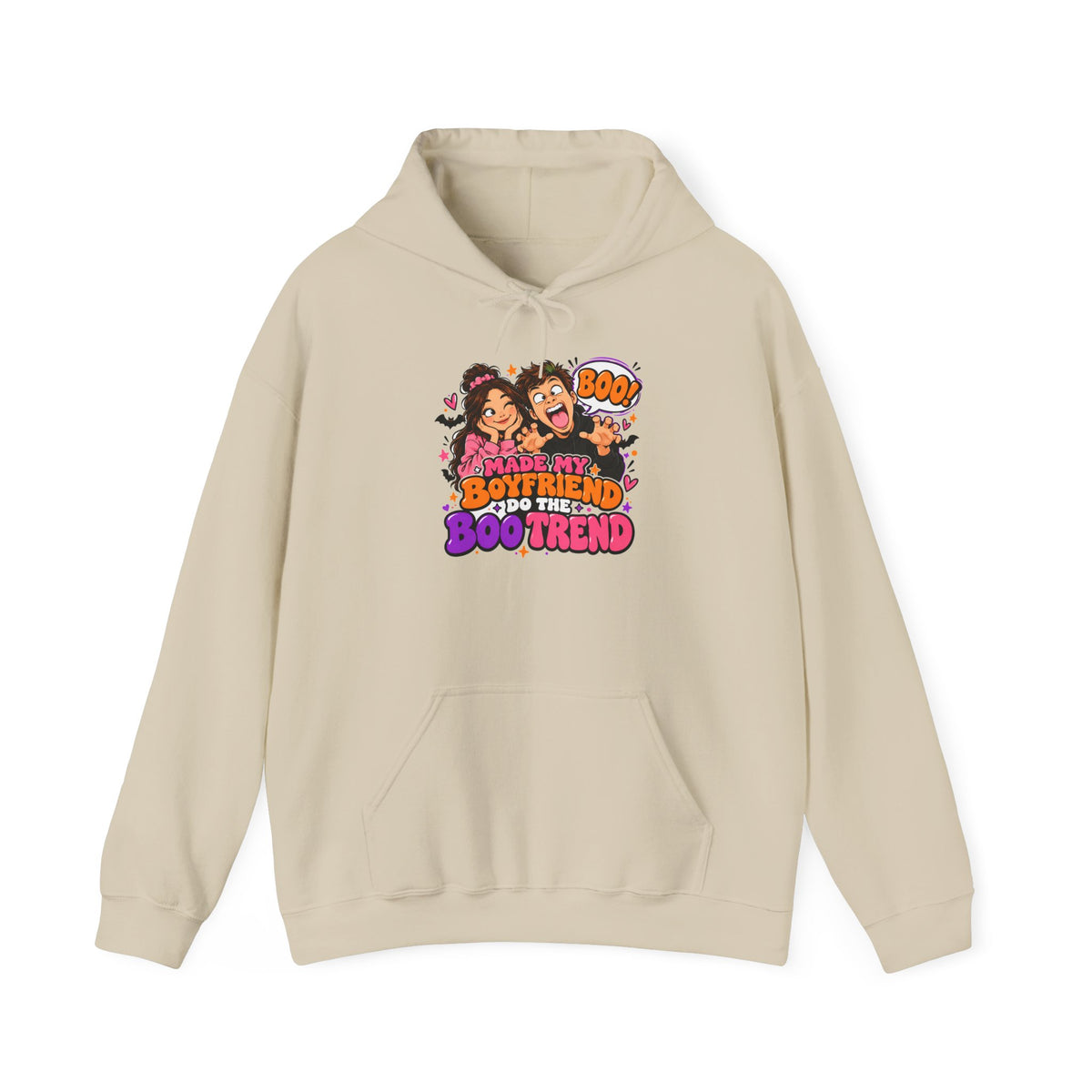 Made My Boyfriend Do The Boo Trend Hoodie – Funny Halloween Couple Sweatshirt