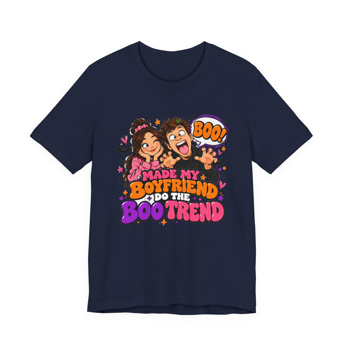 Made My Boyfriend Do The Boo Trend Shirt – Funny Halloween Couple Tee