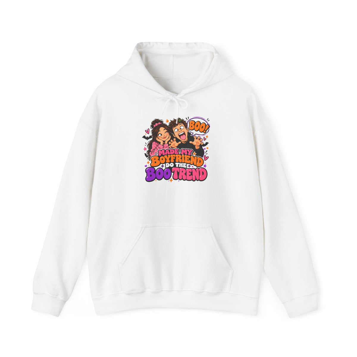 Made My Boyfriend Do The Boo Trend Hoodie – Funny Halloween Couple Sweatshirt
