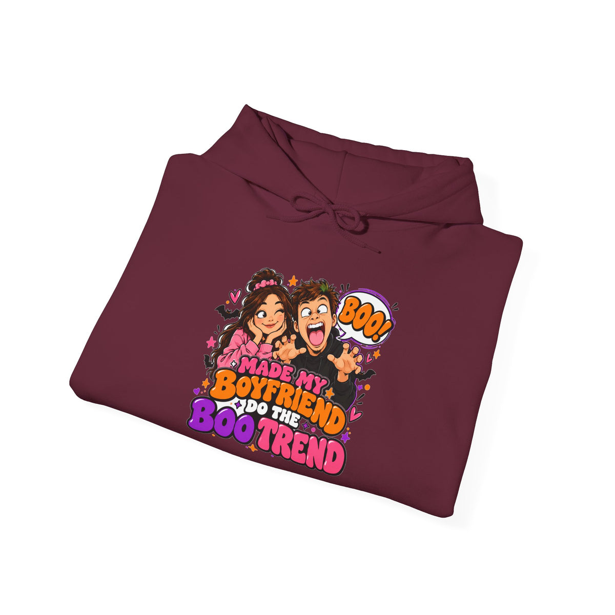 Made My Boyfriend Do The Boo Trend Hoodie – Funny Halloween Couple Sweatshirt