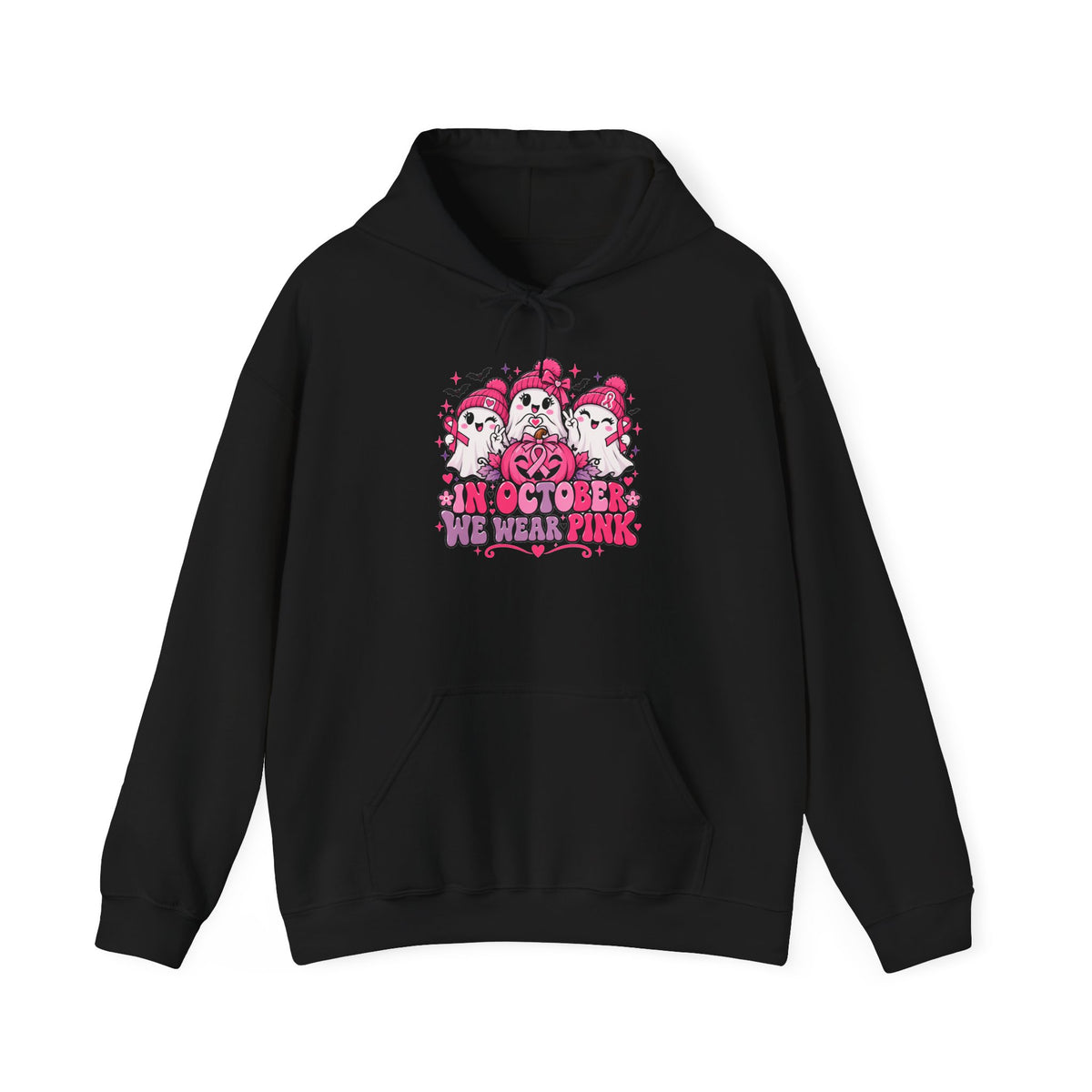 In October We Wear Pink Ghosts Hoodie – Cute Breast Cancer Awareness Sweatshirt