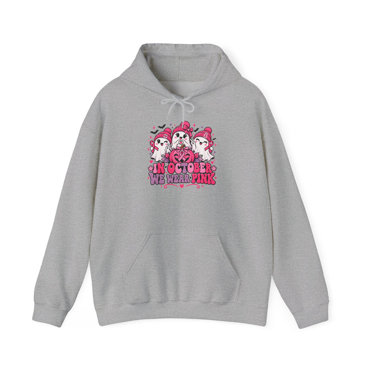 In October We Wear Pink Ghosts Hoodie – Cute Breast Cancer Awareness Sweatshirt
