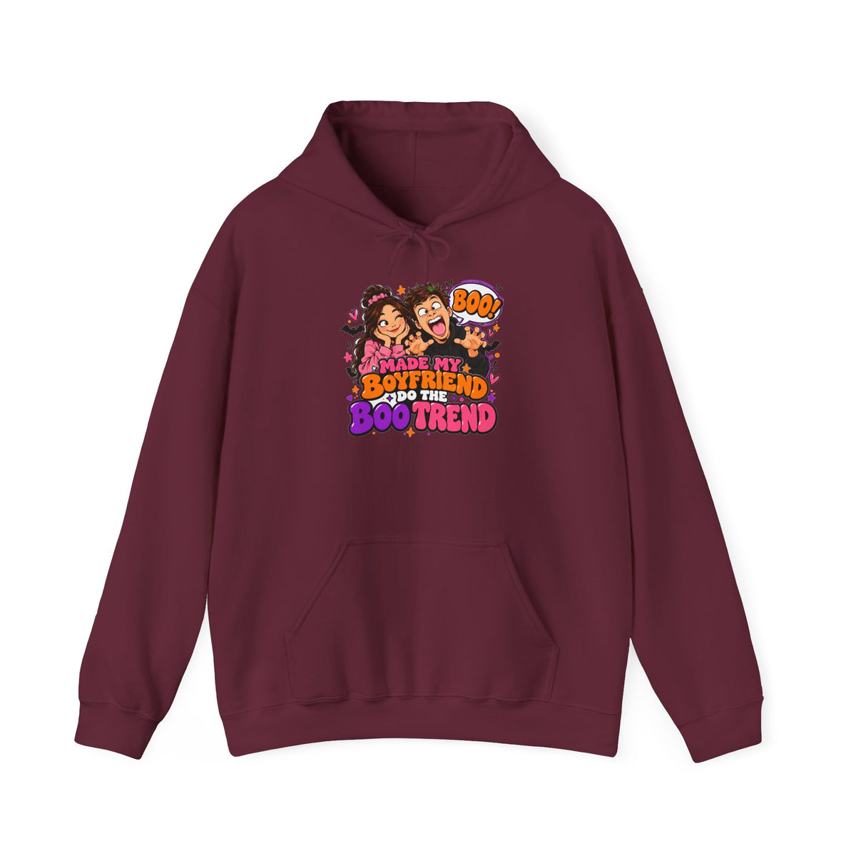 Made My Boyfriend Do The Boo Trend Hoodie – Funny Halloween Couple Sweatshirt
