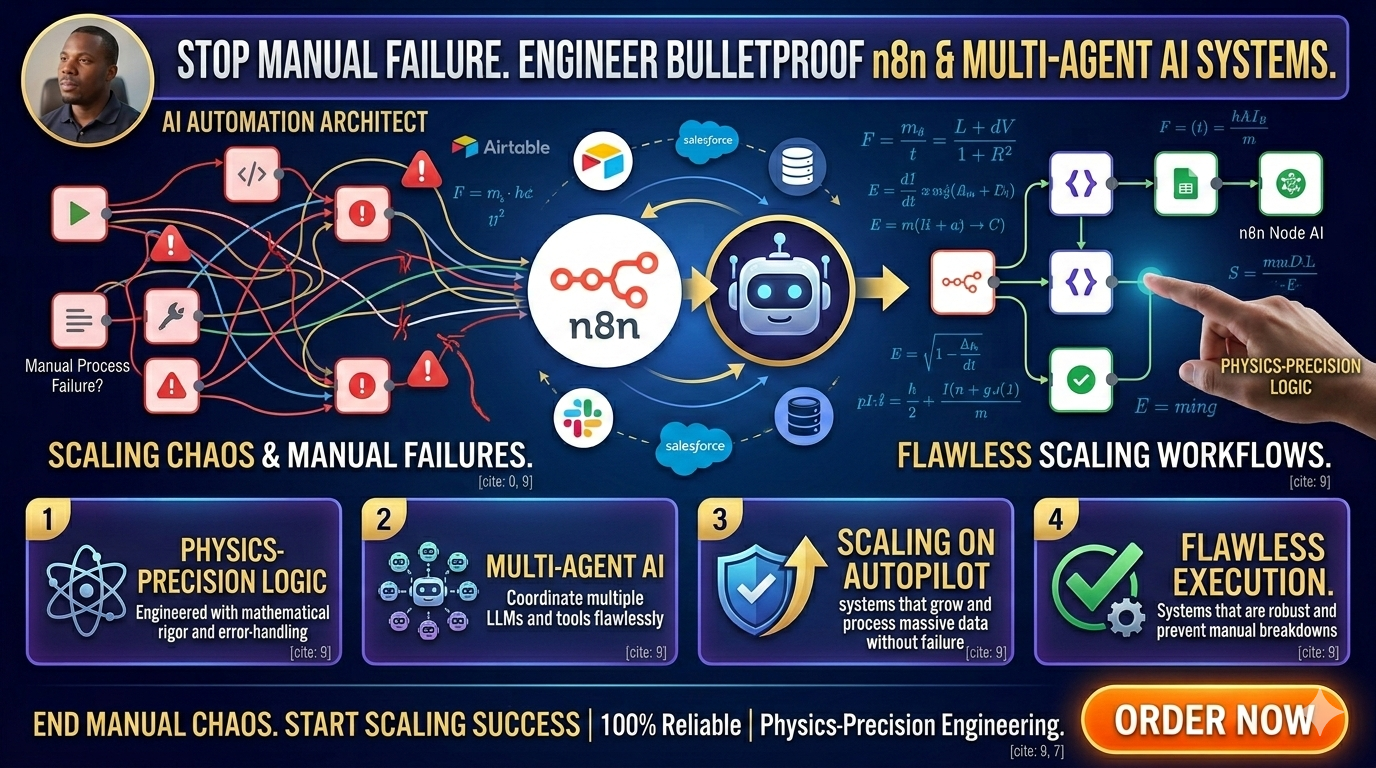 I will architect custom n8n automations, multi-model AI workflows, and fix broken systems